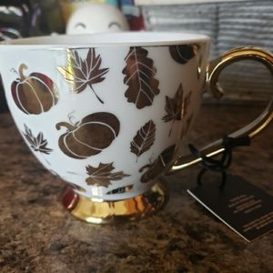 Autumn porcelain tea cup